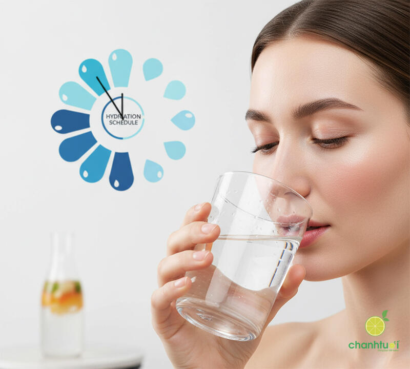 lịch uống nước hàng ngày 1