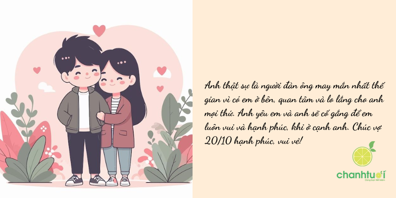 lời chúc 20 10 3
