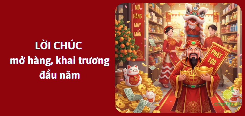 Lời chúc mở hàng, khai trương đầu năm 2026 hồng phát hay nhất