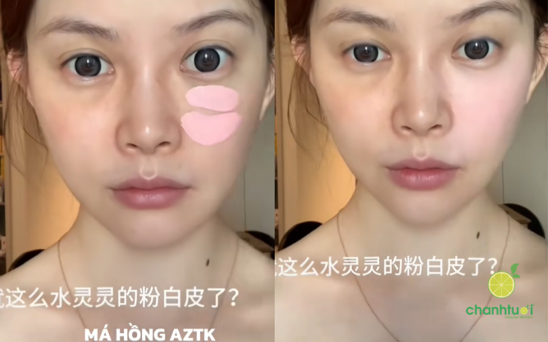 má hồng aztk che quầng thâm