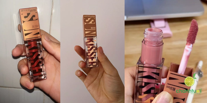 má hồng kem maybelline thiết kế