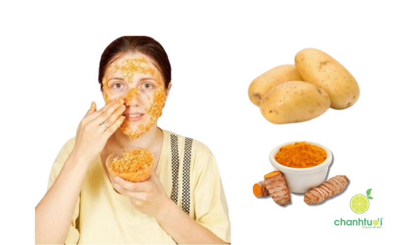 mặt nạ khoai tây bột nghệ