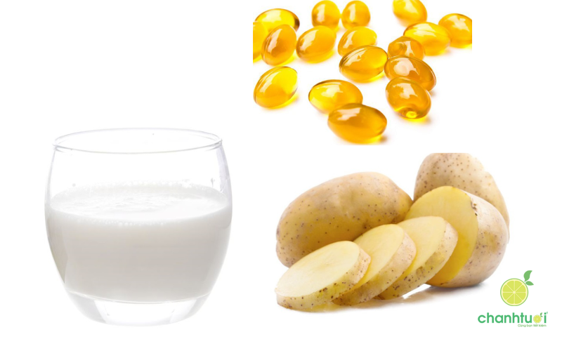mặt nạ khoai tây sữa tươi vitamin e