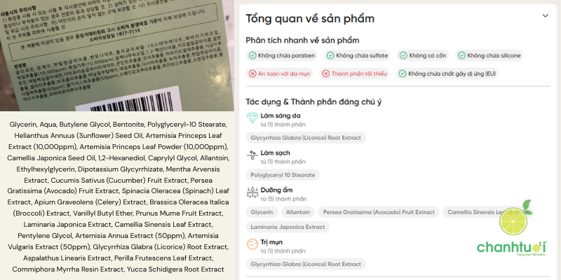 mặt nạ ngải cứu graymelin 5