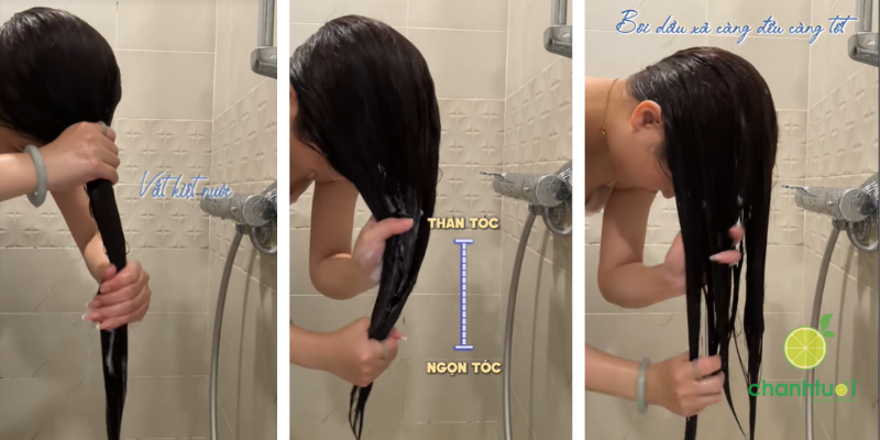 Mẹo gội đầu cho tóc phồng lâu bết 4