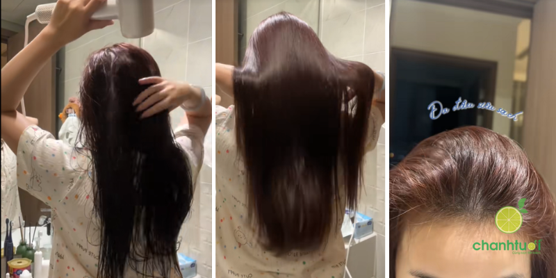 Mẹo gội đầu cho tóc phồng lâu bết 6