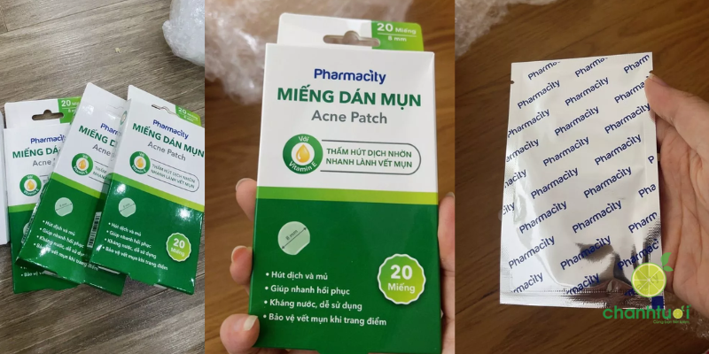 miếng dán mụn pharmacity thiết kế