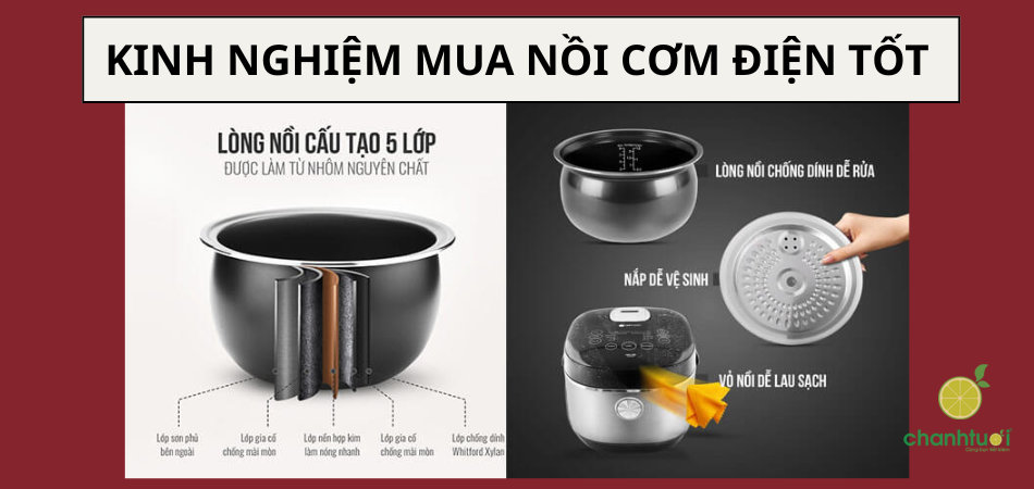 Kinh nghiệm mua nồi cơm điện tốt theo nhu cầu và ngân sách