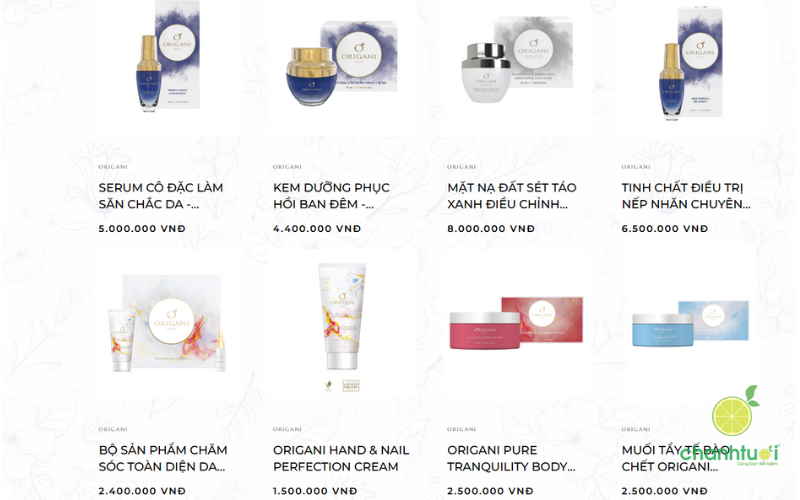 mỹ phẩm origani 1