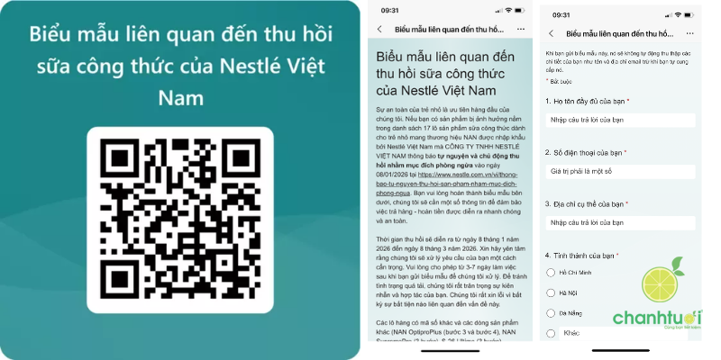 Nestlé thu hồi 17 lô sữa NAN tại Việt Nam 2