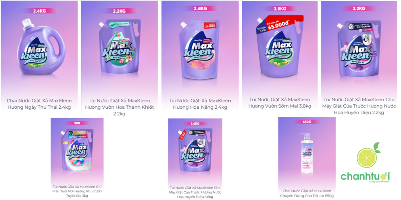 nước giặt maxkleen 3