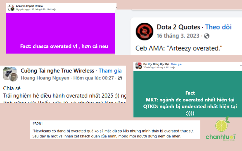 Overrated and underrated là gì 1