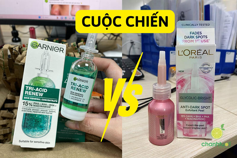 PEEL da garnier và loreal 1