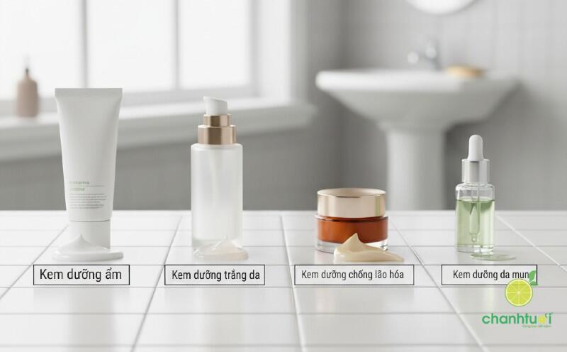 phân loại kem dưỡng da theo công dụng