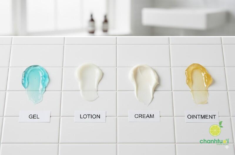 phân loại kem dưỡng da theo texture