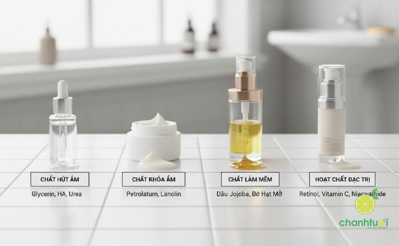phân loại kem dưỡng da theo thành phần