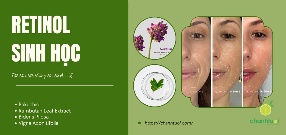 Retinol sinh học: Giải pháp chống lão hóa cho da nhạy cảm