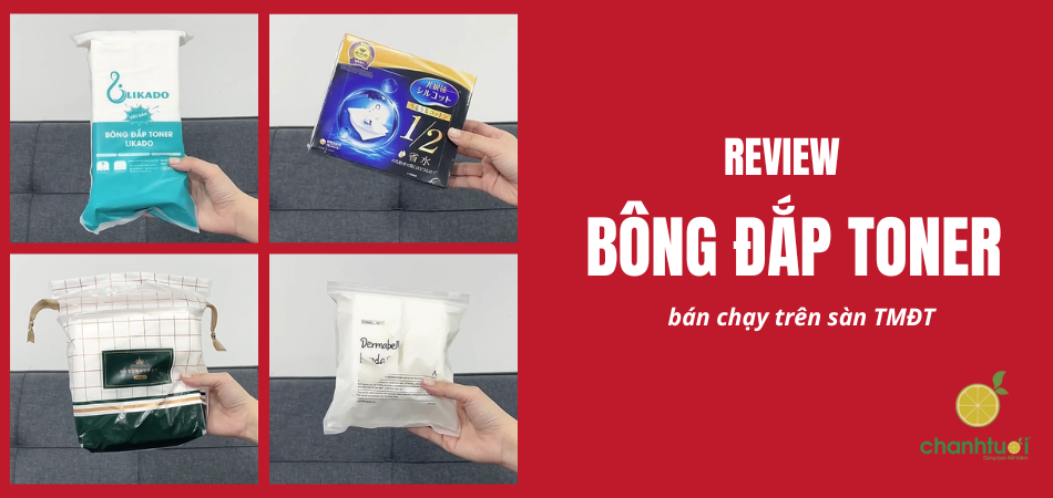 Review bông đắp toner: Likado, Silcot, Amortals, Dermabell