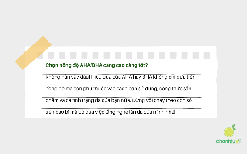 sai lầm khi dùng AHA & BHA 2