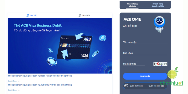 sao kê online acb 1