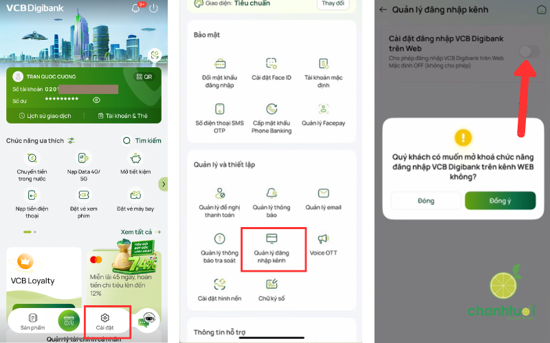 sao kê online vietcombank 3