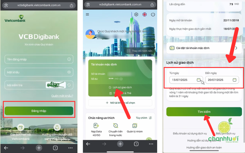 sao kê online vietcombank 4