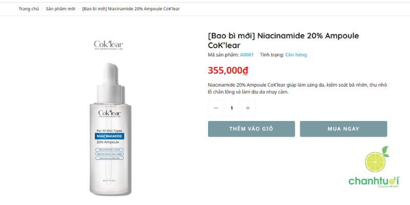 SERUM CO & KLEAR NIACINAMIDE 5