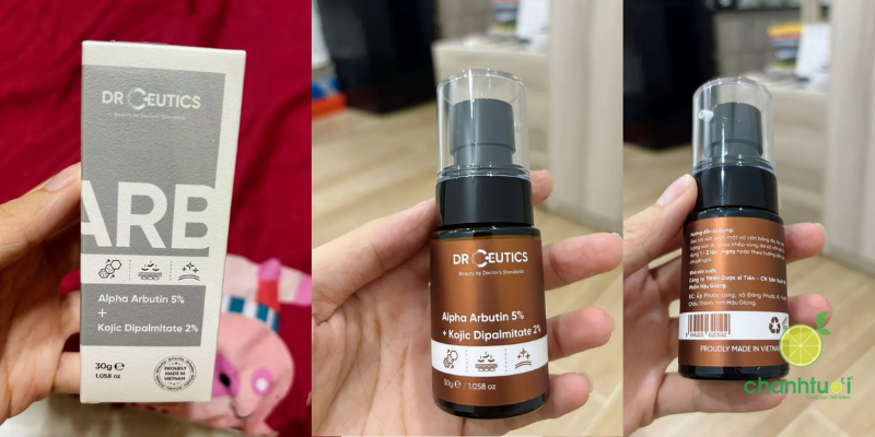 serum DrCeutics Alpha Arbutin 5% và Kojic Dipalmitate 2
