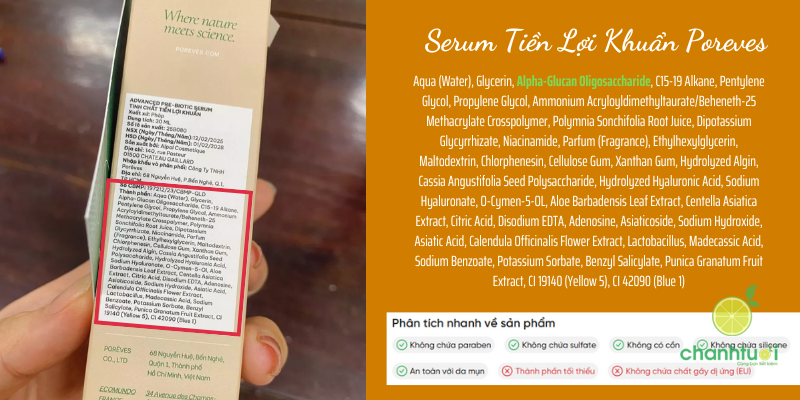 Serum Tiền Lợi Khuẩn Poreves 2