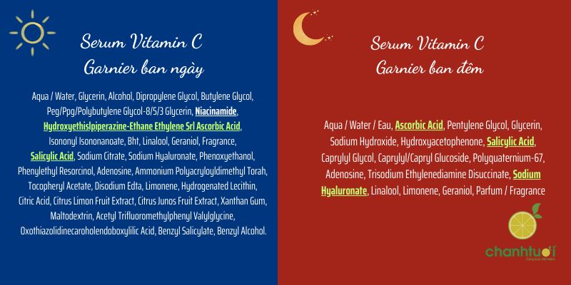 serum vitamin C Garnier thành phần