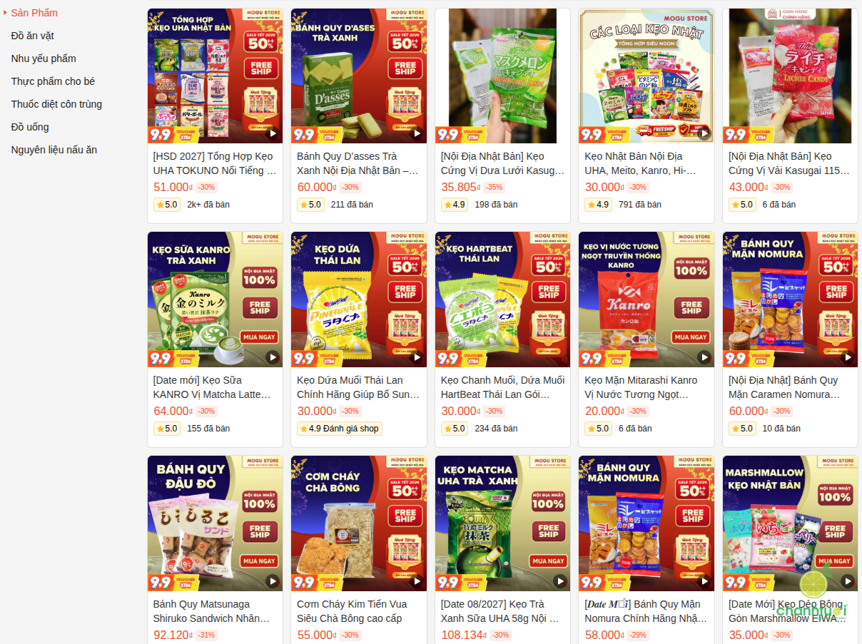shop bán đồ ăn vặt trên Shopee 13