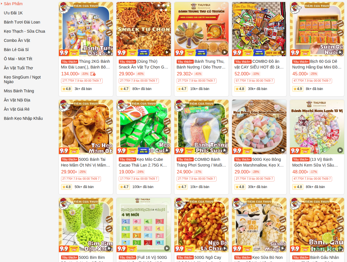 shop bán đồ ăn vặt trên Shopee 14