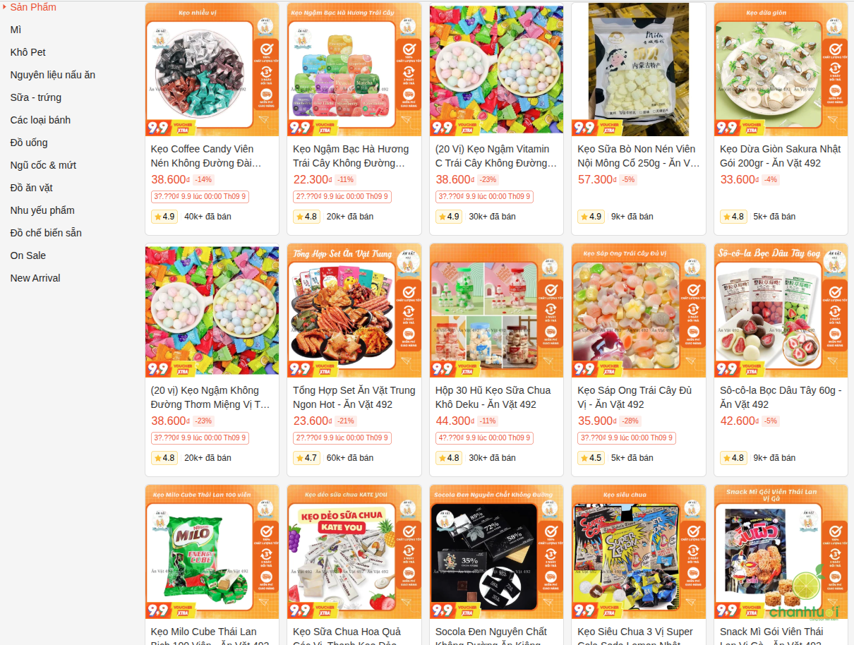 shop bán đồ ăn vặt trên Shopee 15