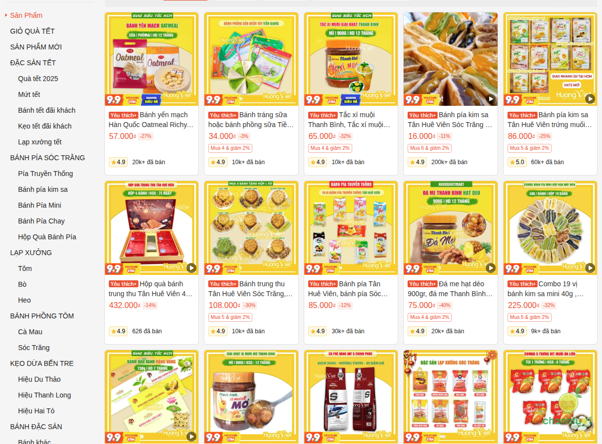 shop bán đồ ăn vặt trên Shopee 2
