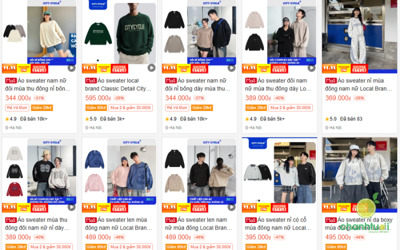 shop bán sweater đẹp 1