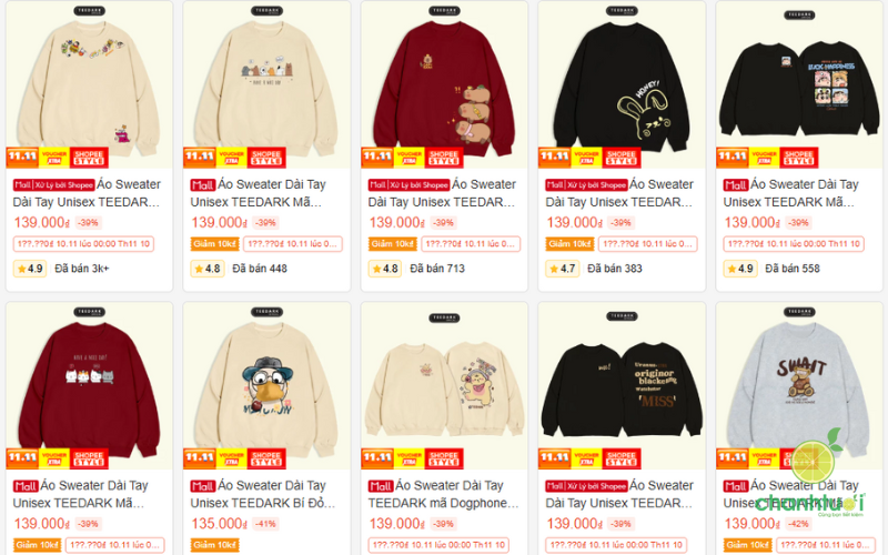 shop bán sweater đẹp 2