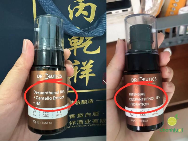 So sánh 2 loại Serum B5 DrCeutics thiết kế