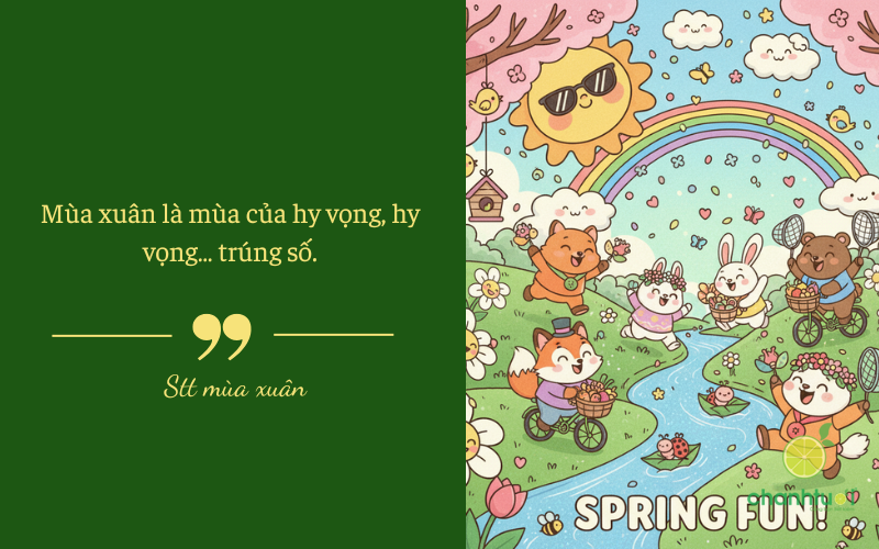 stt mùa xuân hài hước
