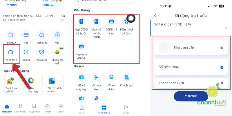 sử dụng internet banking tại Ngân hàng ACB 3