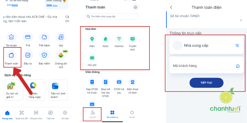 sử dụng internet banking tại Ngân hàng ACB 5