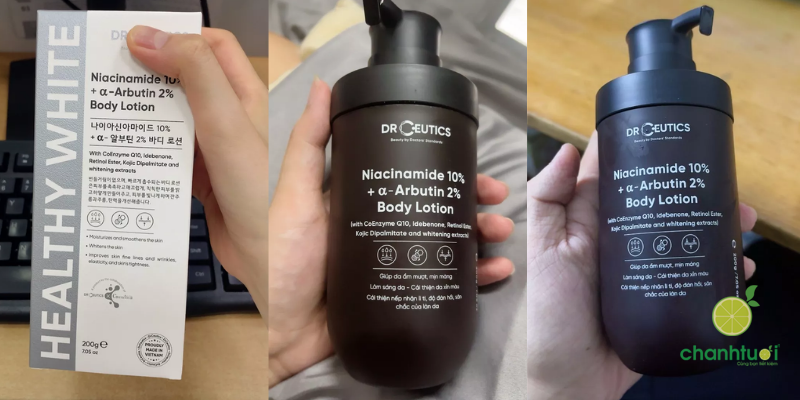 _Sữa Dưỡng Thể Trắng Da DrCeutics thiết kế