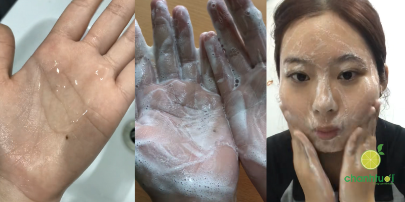 Sữa Rửa Mặt Bioverse AHA BHA kết cấu