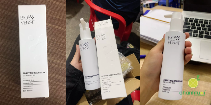 Sữa Rửa Mặt Bioverse AHA BHA thiết kế