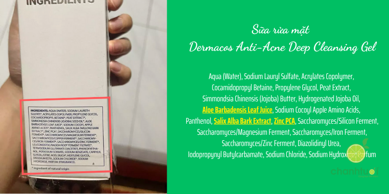 sữa rửa mặt Dermacos 2