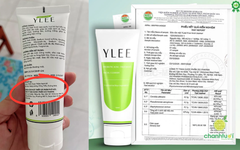 sữa rửa mặt ylee xuất xứ