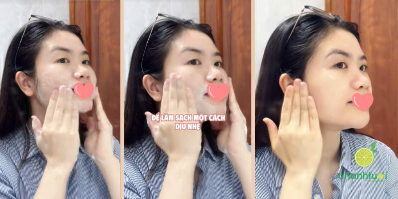 Sữa rửa mặt Ziaja Manuka sử dụng