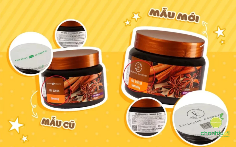 tẩy da chết quế hồi bao bì