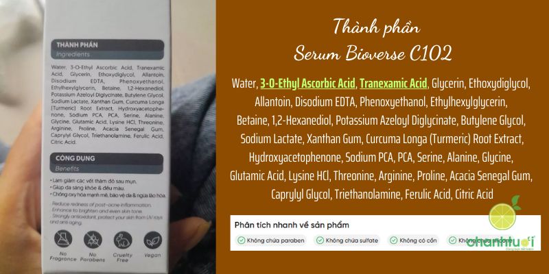 thành phần bioverse C102