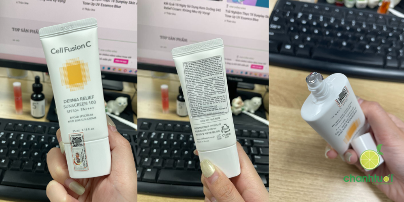 thiết kế kem chống nắng Cell Fusion C cho da nhạy cảm