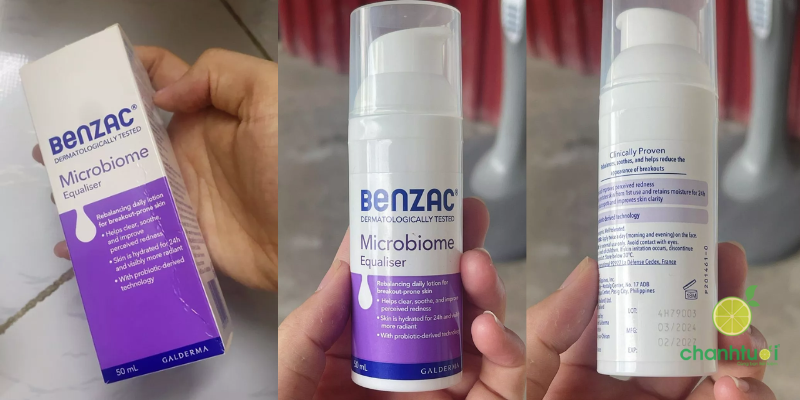 thiết kế kem dưỡng Benzac Microbiome Equaliser